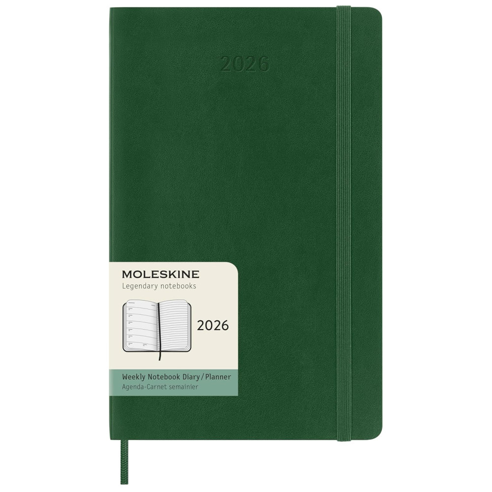 Weekly planner 2026 L - Moleskine - Myrtle Green soft cover