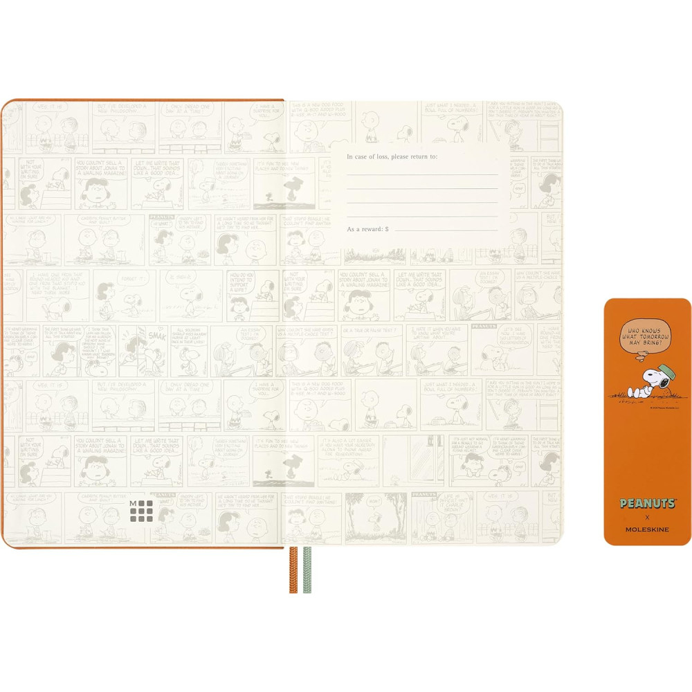 Weekly planner Peanuts Snoopy 2026 L - Moleskine - Orange hard cover