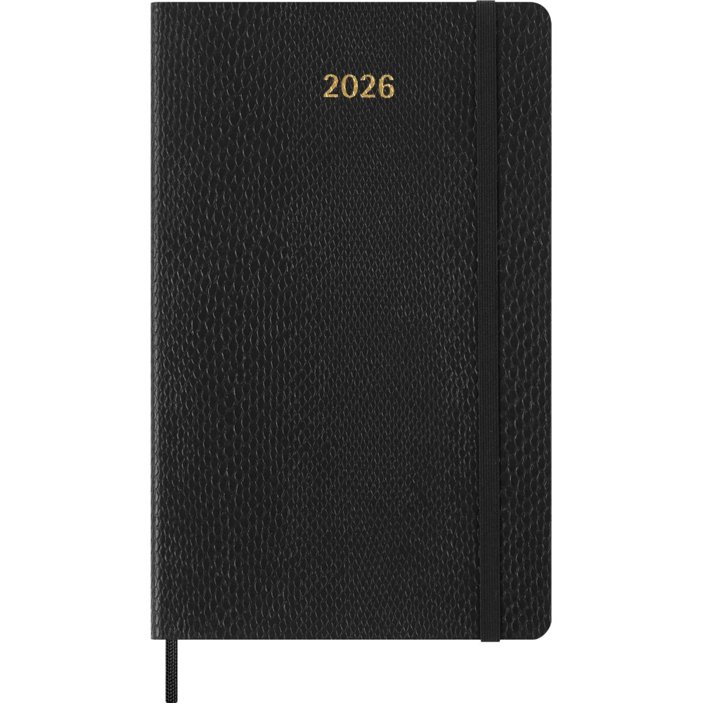 Weekly planner Snake Skin 2026 L - Moleskine - Black soft cover
