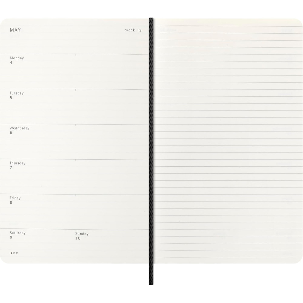 Weekly planner Snake Skin 2026 L - Moleskine - Black soft cover