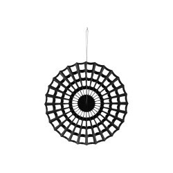 Halloween decorative rosette spider web - black 50 cm
