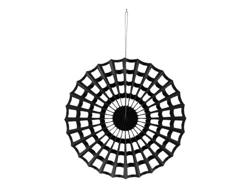 Halloween decorative rosette spider web - black 50 cm