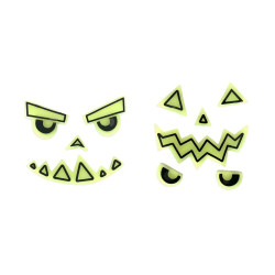 Halloweenowe żelowe naklejki na dynię - minki 2 szt.