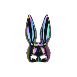 Halloween rabbit mask - black 16,5 x 34 cm