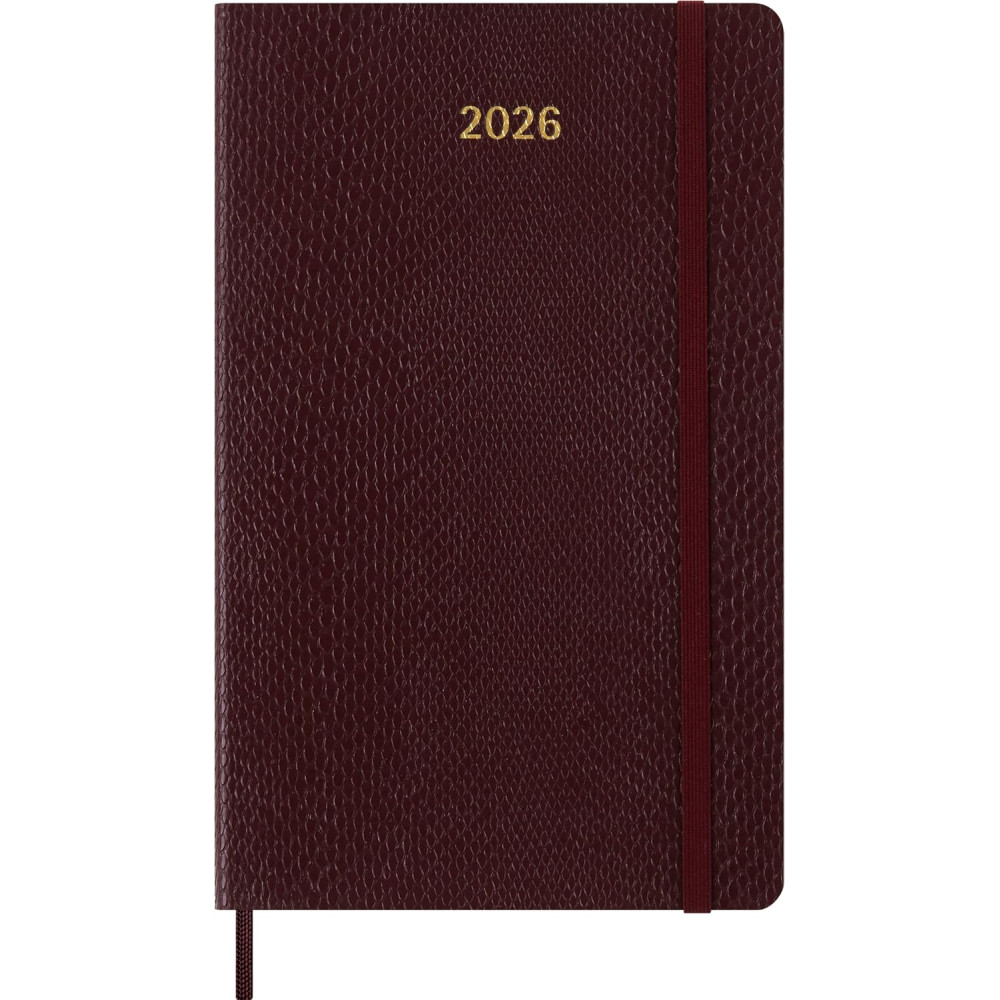 Weekly planner Snake Skin 2026 L - Moleskine - Bordeaux soft cover