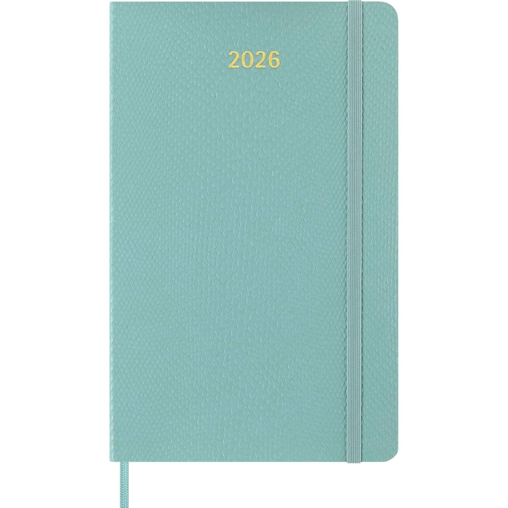 Kalendarz tygodniowy Skóra Węża 2026 L - Moleskine - Sage Green miękka okładka