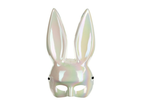 Halloween Rabbit mask - white 16.5 x 34 cm