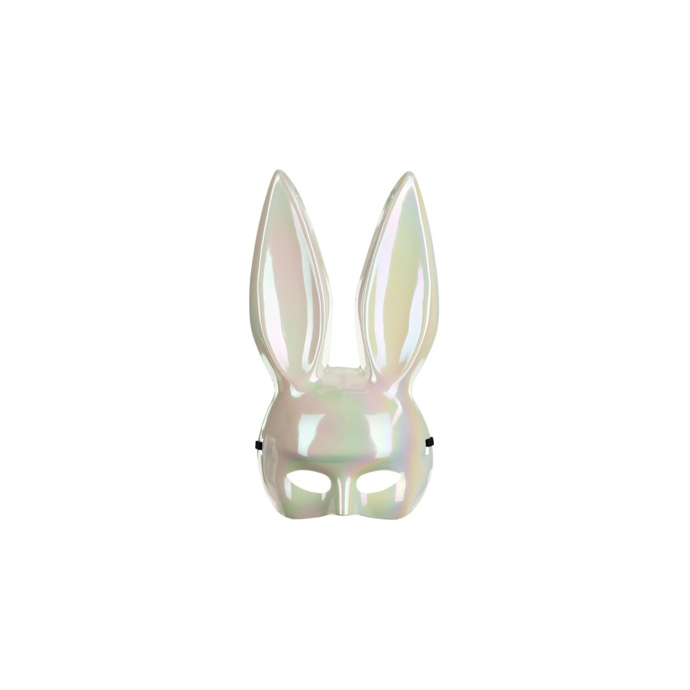 Halloween Rabbit mask - white 16.5 x 34 cm