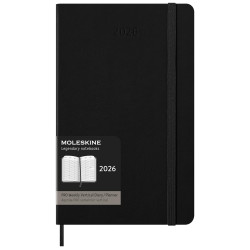 Weekly vertical planner Pro 2026 L - Moleskine - Black hard cover