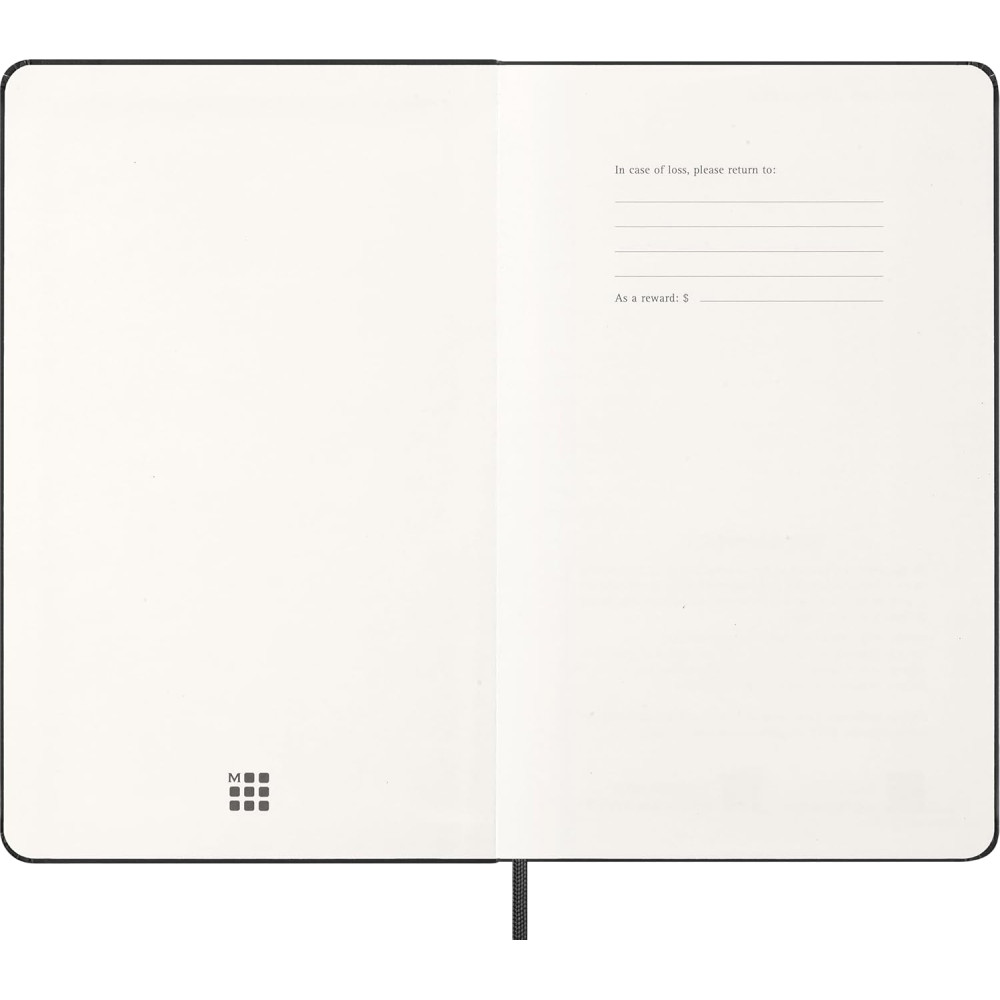 Weekly vertical planner Pro 2026 L - Moleskine - Black hard cover