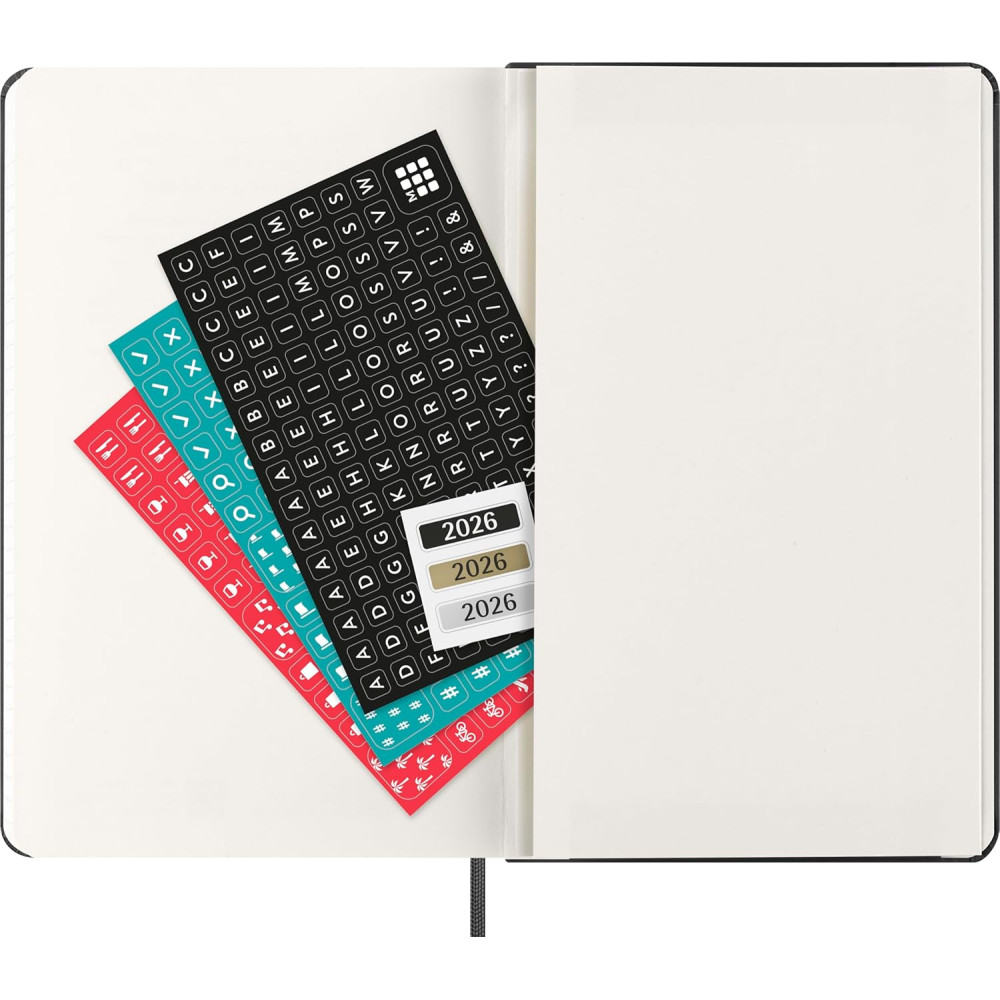 Weekly vertical planner Pro 2026 L - Moleskine - Black hard cover