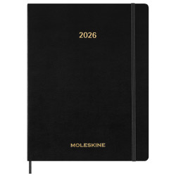 Weekly vertical planner 2026 XXL - Moleskine - Black soft cover