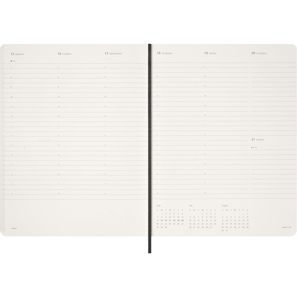 Weekly vertical planner 2026 XXL - Moleskine - Black soft cover