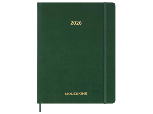 Weekly vertical planner 2026 XXL - Moleskine - Myrtle Green soft cover