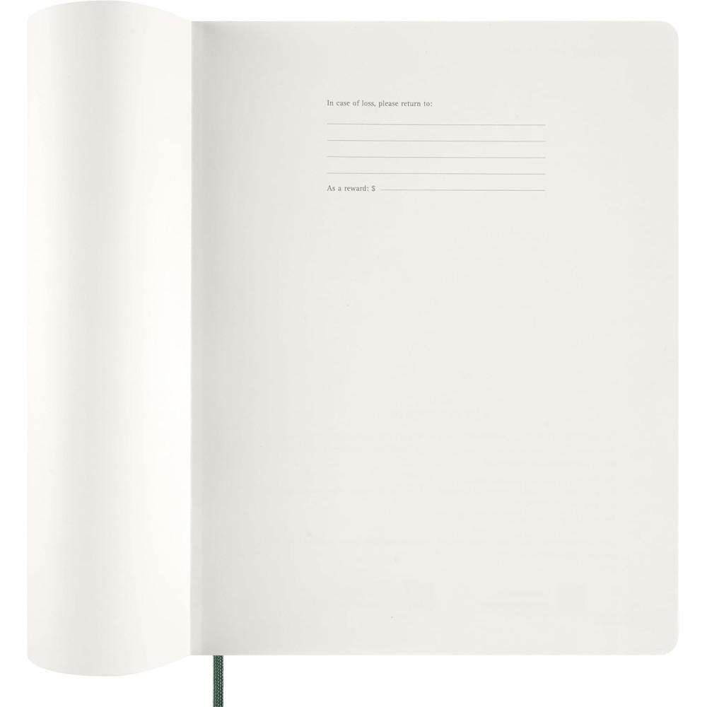 Weekly vertical planner 2026 XXL - Moleskine - Myrtle Green soft cover