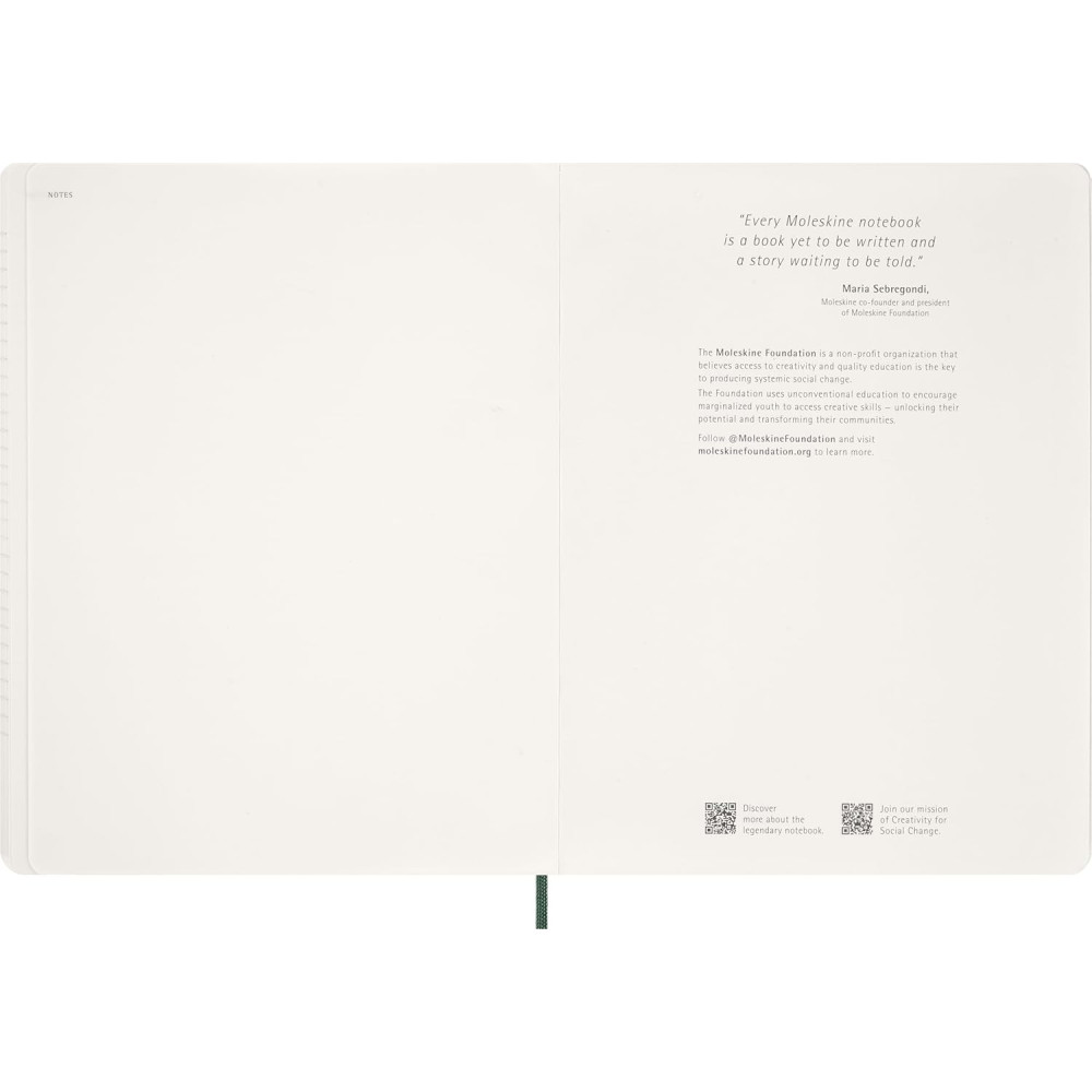 Weekly vertical planner 2026 XXL - Moleskine - Myrtle Green soft cover