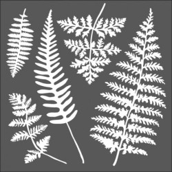 Stamperia decorative template - Fern leaves 18 x 18 cm