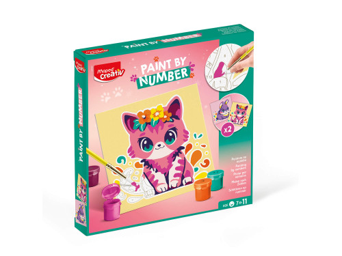 Paint by numbers set - Maped - Cat and bunny