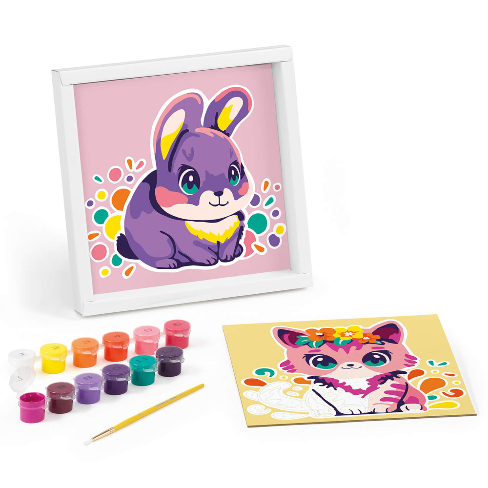 Paint by numbers set - Maped - Cat and bunny