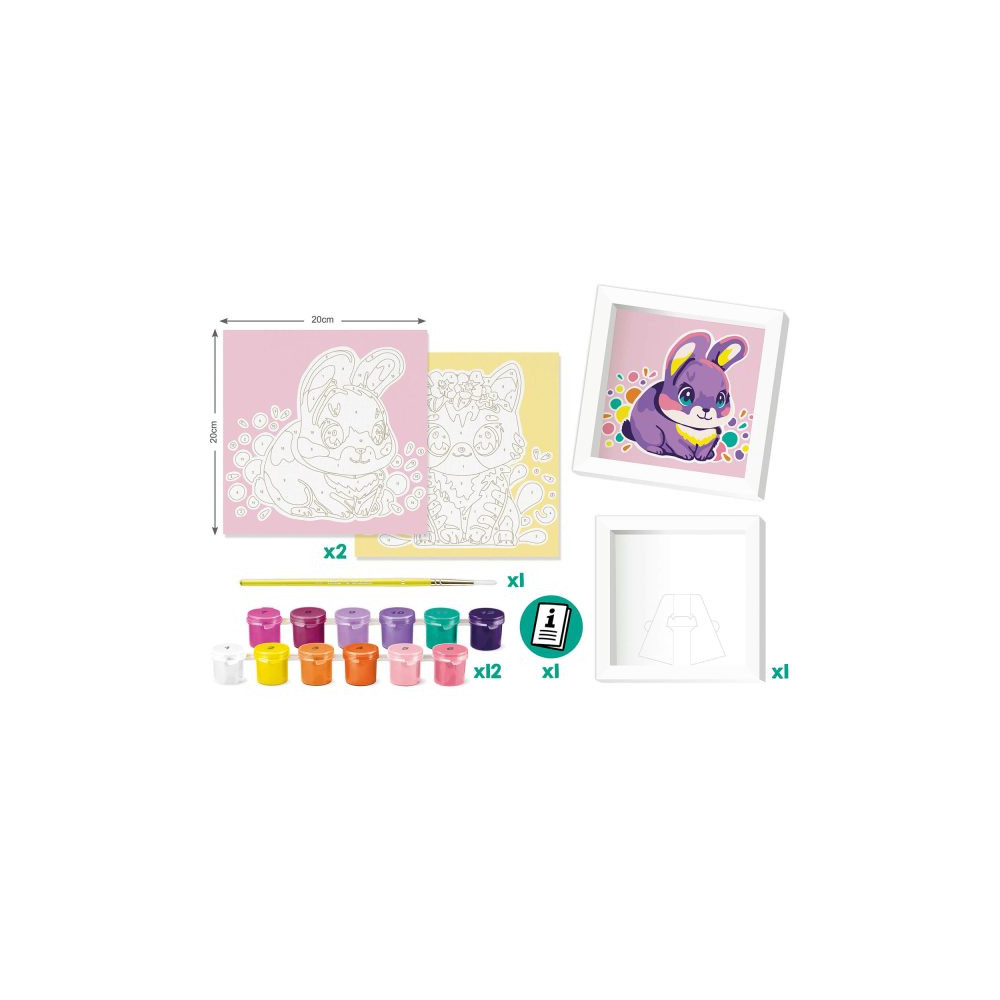 Paint by numbers set - Maped - Cat and bunny