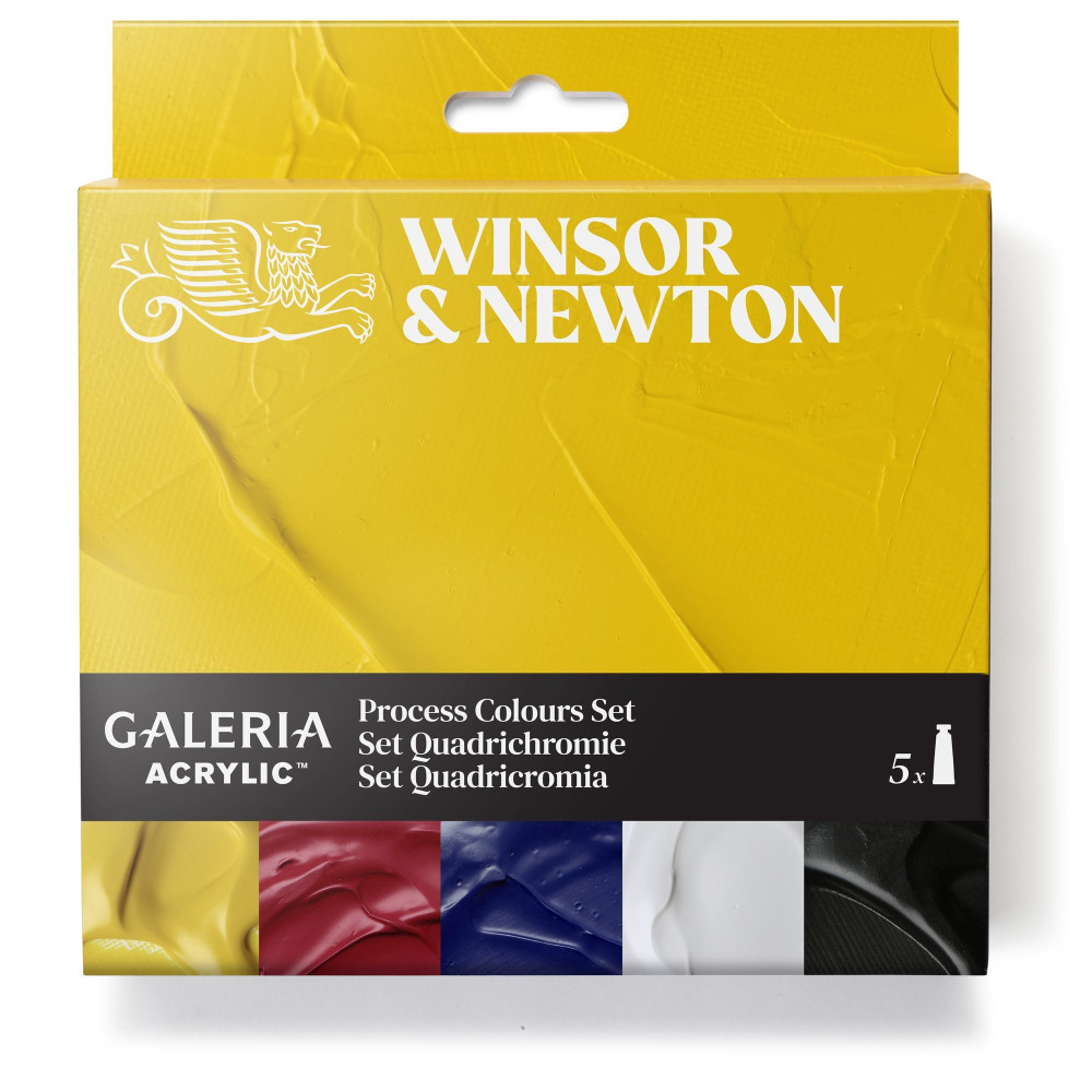 Zestaw farb akrylowych Galeria - Winsor & Newton - CMYK 6 szt.