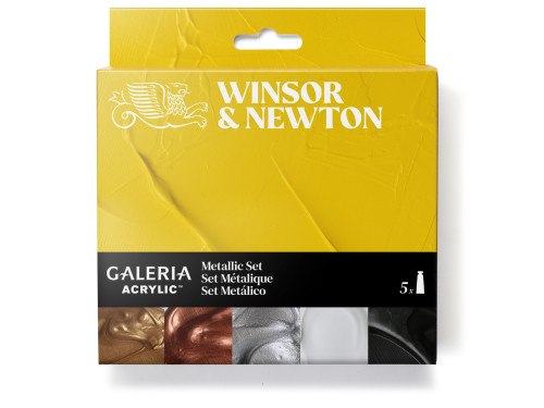 Set of acrylic paints Gallery - Winsor & Newton - Metallic 6 pcs.