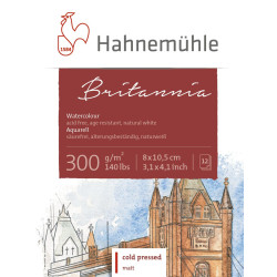 Britannia Watercolour mini paper pad 8 x 10,5 cm - Hahnemühle - 300 g 12 sheets