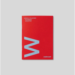 Weekly undated planner A5 - mishmash - Bright Red