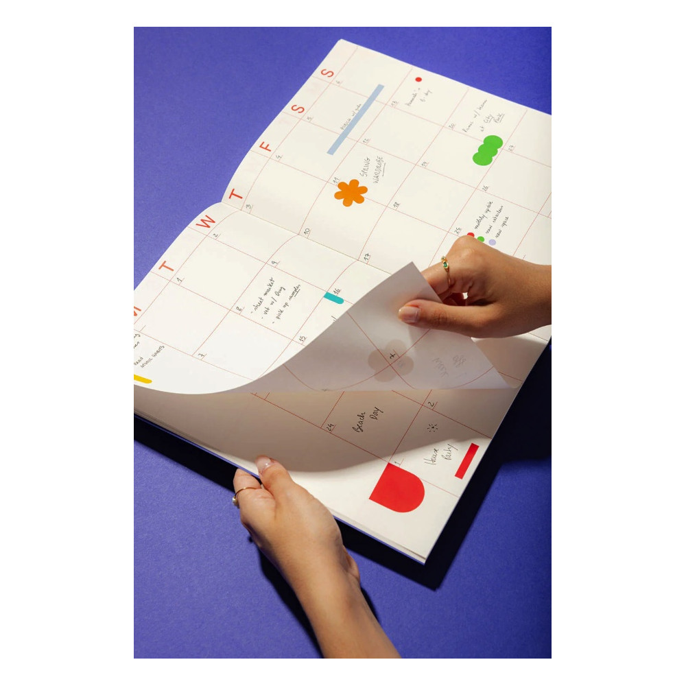 Monthly undated planner A5 - mishmash - Violet Blue