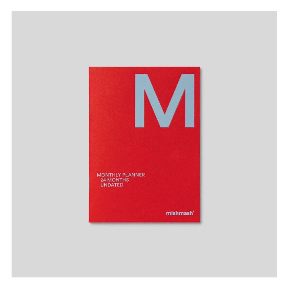 Planer miesięczny niedatowany A5 - mishmash - Bright Red