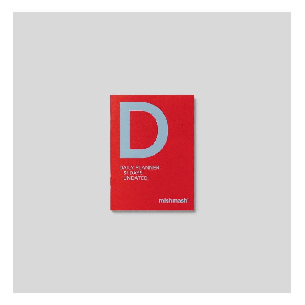 Daily undated planner A6 - mishmash - Bright Red