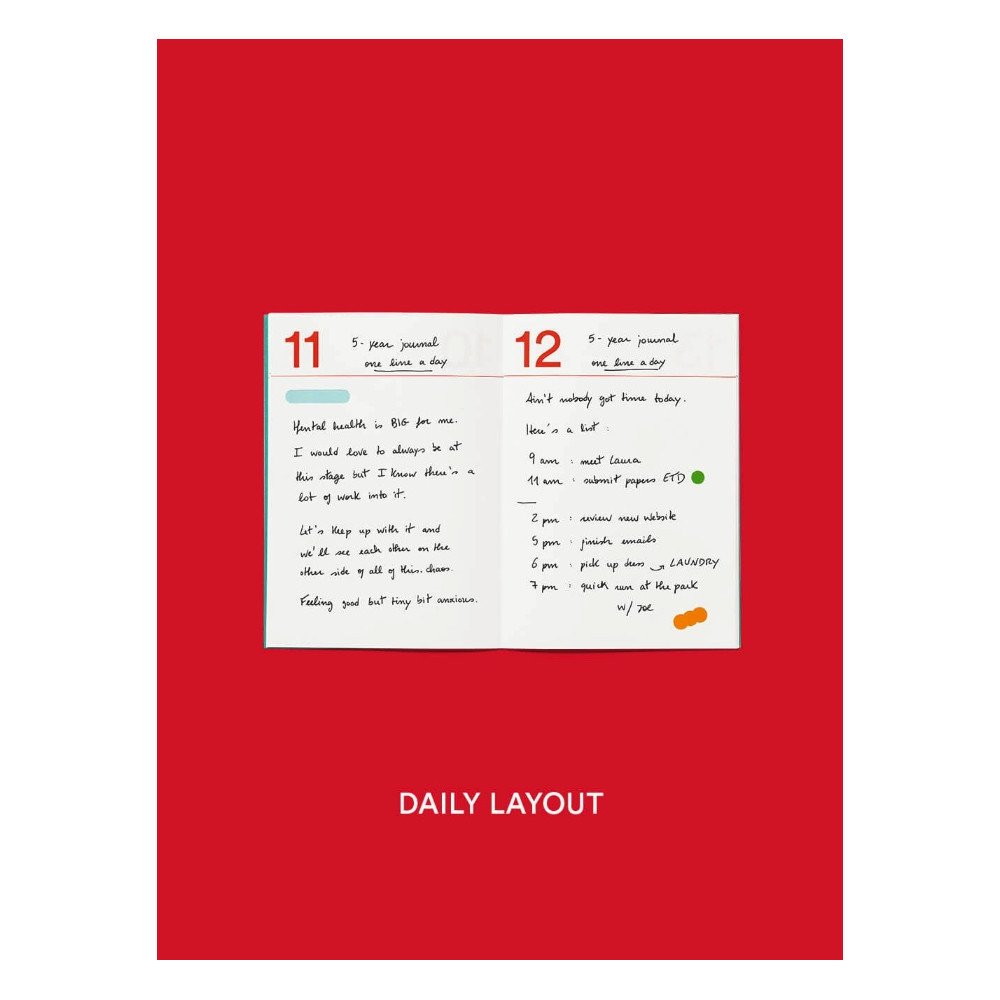 Daily undated planner A6 - mishmash - Violet Blue