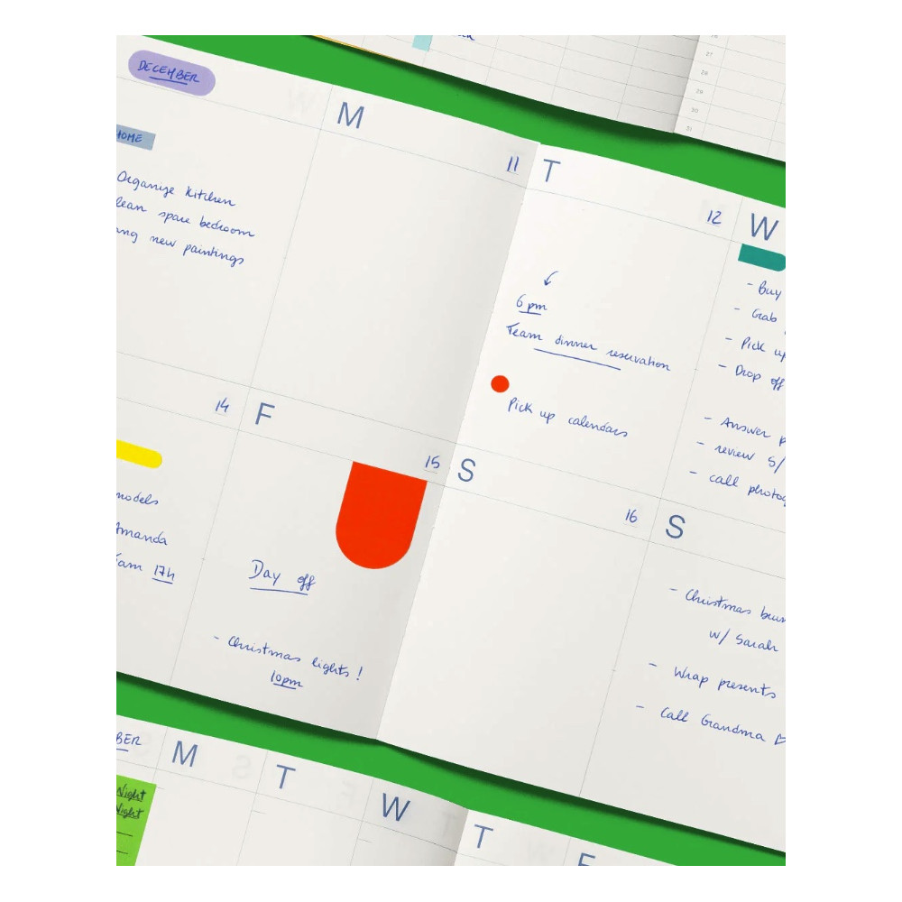 Time-block undated planner A5 - mishmash - Lemon