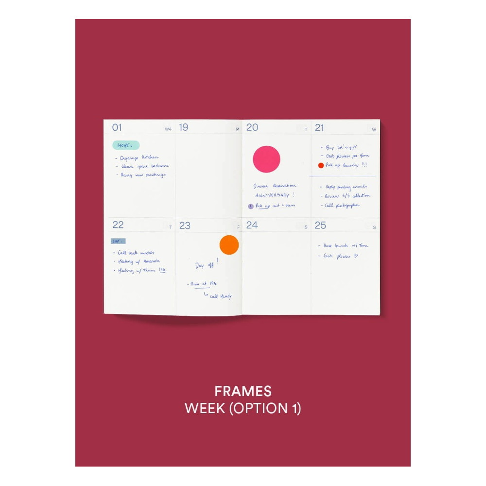 Frames planner 2026 A5 - mishmash - Cherry