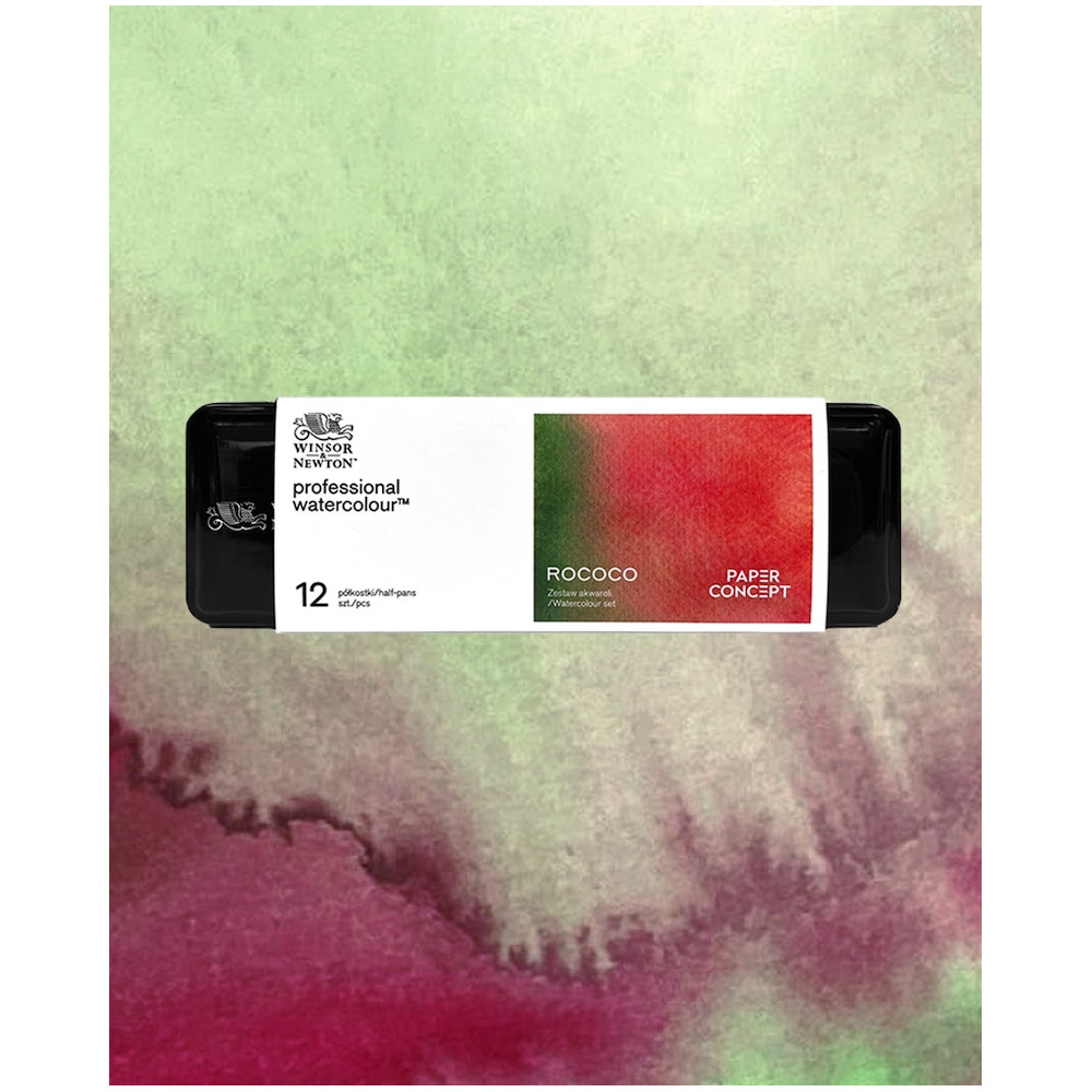 Professional Watercolour Rococo half-pans set - Winsor & Newton x PaperConcept - 12 pcs.