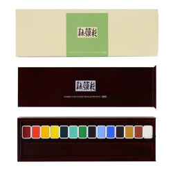 Zestaw akwareli w kostce Shin-Gansai - Holbein - 14 szt.