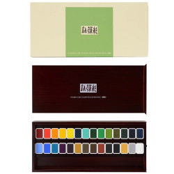 Zestaw akwareli w kostce Shin-Gansai - Holbein - 28 szt.