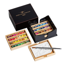 Set of half-pan Artists' Watercolor paints - Holbein - 48 colors