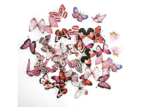 Foil stickers Butterflies - DpCraft - multicolor 40 pcs.