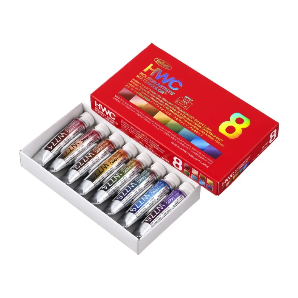 Set of Chromashine Artists' Watercolor paints - Holbein - 8 pcs. x 5 ml