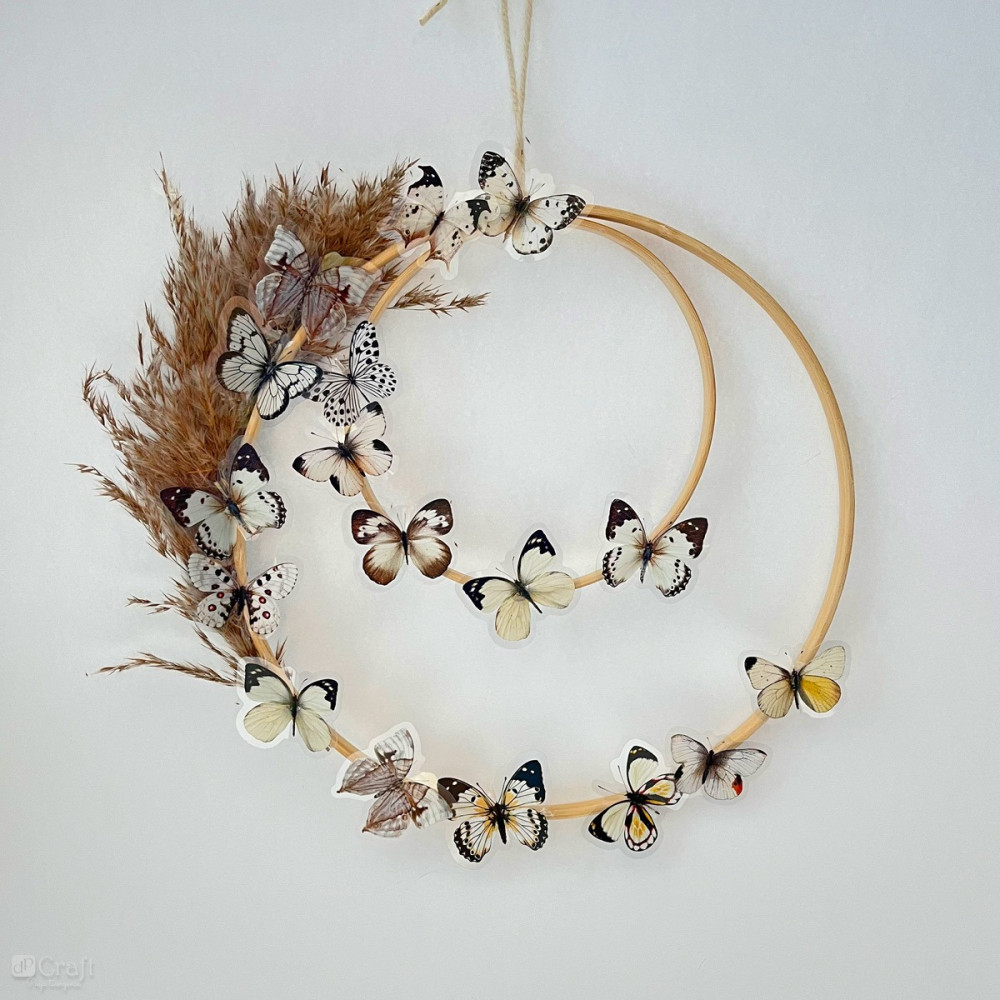 Naklejki foliowe Motyle - DpCraft - Black & White 40 szt.