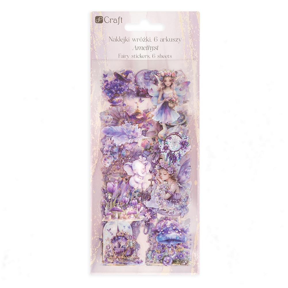 Foil stickers Fairies - DpCraft - Amethyst 6 sheets