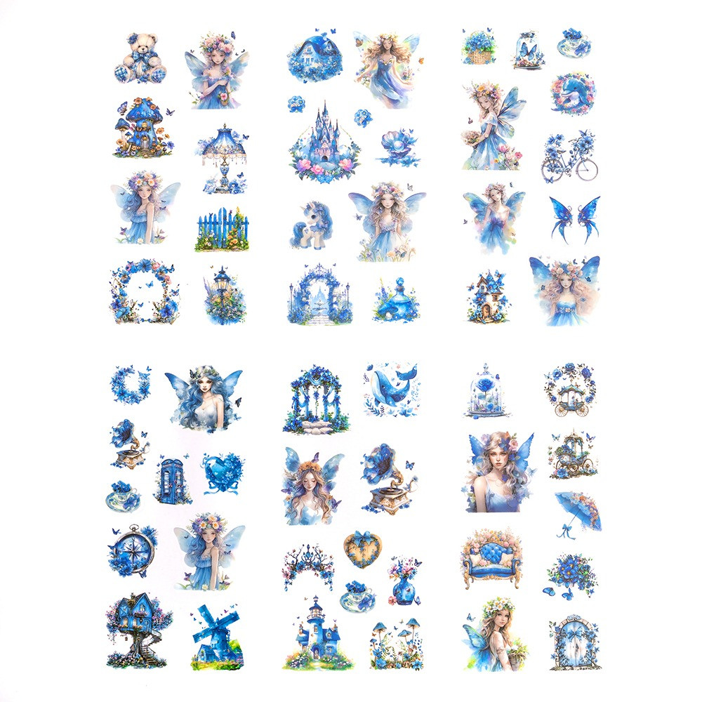 Naklejki foliowe Wróżki - DpCraft - Blue Stardust 6 ark.