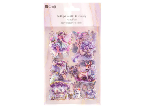Naklejki foliowe połyskujące Wróżki - DpCraft - Amethyst 6 ark.