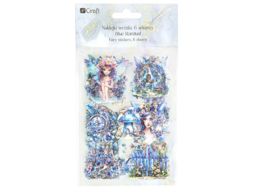 Foil stickers Fairies - DpCraft - Blue Stardust 6 sheets