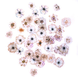 Foil stickers Flowers - DpCraft - Pastel flowers 50 pcs.