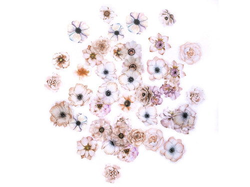 Foil stickers Flowers - DpCraft - Pastel flowers 50 pcs.