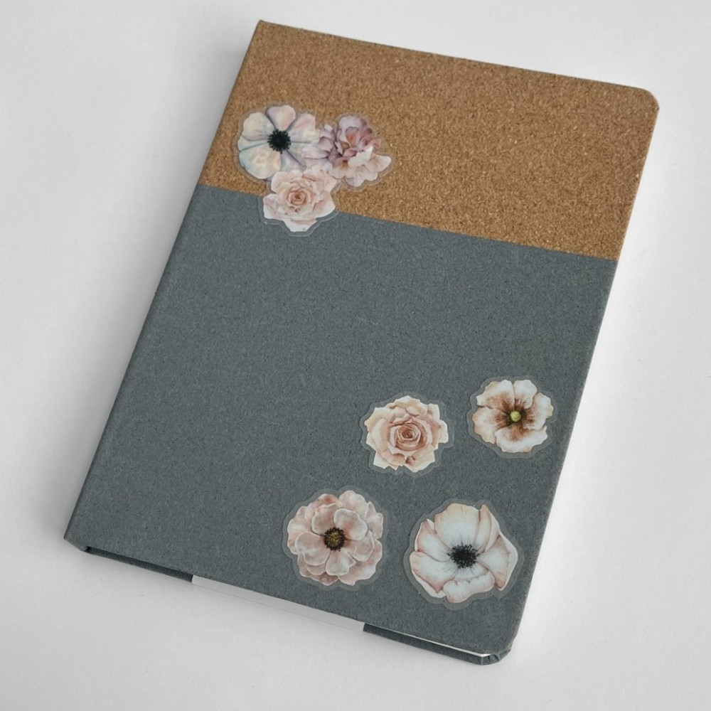 Foil stickers Flowers - DpCraft - Pastel flowers 50 pcs.