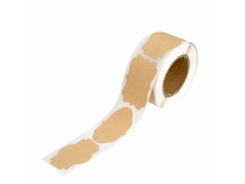 Vintage stickers on a roll - DpCraft - Kraft 5 x 3cm 250 pcs.