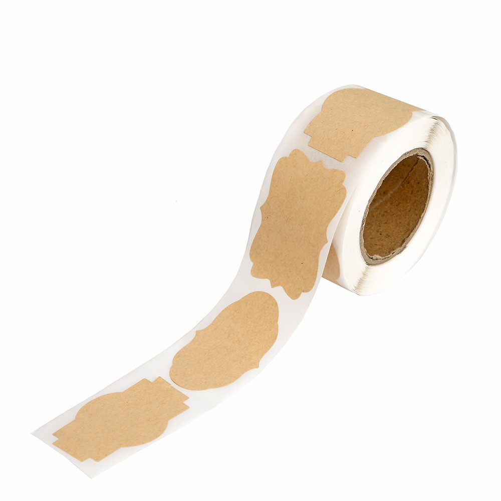 Vintage stickers on a roll - DpCraft - Kraft 5 x 3cm 250 pcs.